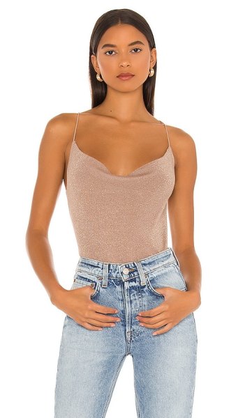 525 America Cowl Neck Tank in Taupe