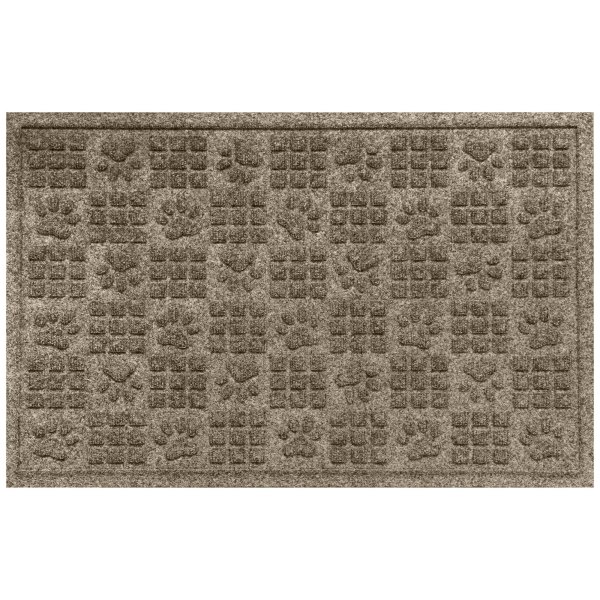 Bungalow Flooring Waterhog Dog Paw And Squares Bowl Placemat, 35 X 23-In in | PetSmart