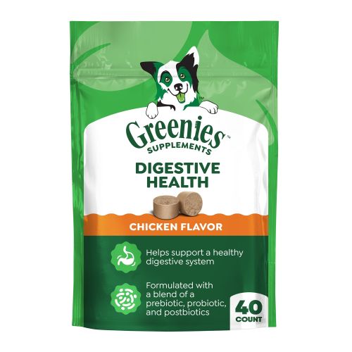 Greenies Dog Digestive Health Supplements, Active Probiotics, Chicken Flavor, 40-80 Count, Adult, Size: oz | PetSmart