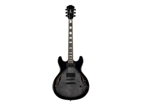 Indio by Monoprice Boardwalk Flamed Maple Semi Hollow Body Electric Guitar with Gig Bag