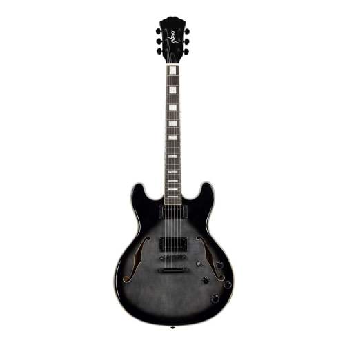 Indio by Monoprice Boardwalk Flamed Maple Semi Hollow Body Electric Guitar with Gig Bag