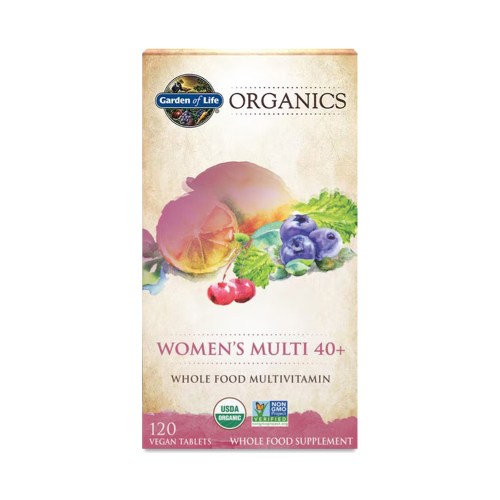 Garden of Life Organics Womens 40+, Whole Food Multivitamin 120 vegan tablets