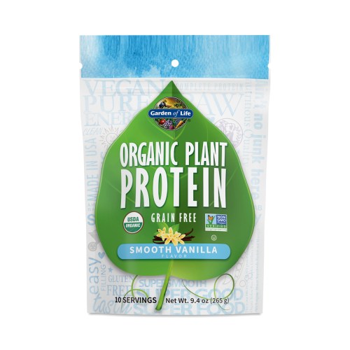 Garden of Life Organic Plant Based Protein Powder, Vanilla 9.4 oz pouch