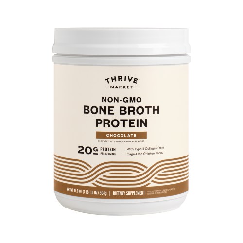 Thrive Market Non-GMO Bone Broth Protein, Vanilla 17.4ounce tub