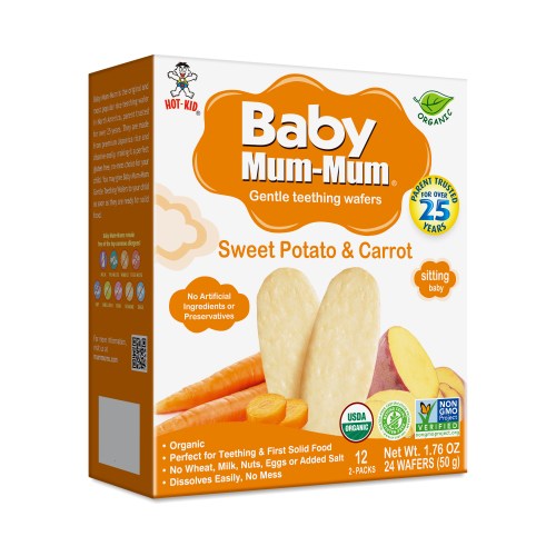 2-Pack Hot Kid Baby Mum-Mum Sweet Potato & Carrot Rice Rusks 24 each