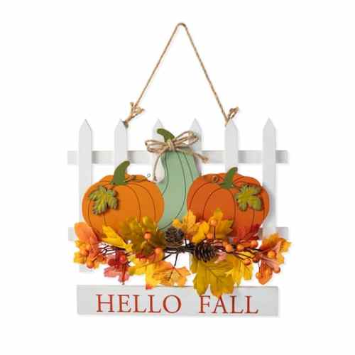 Glitzhome Fall Wooden Door Hanger in | x x | Michaels