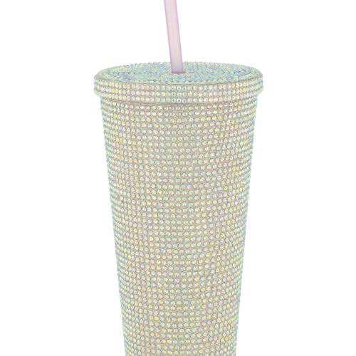 Rhinestone 22oz Tumbler, Silver