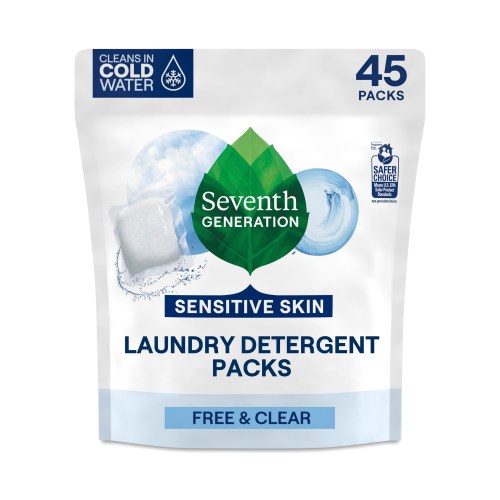 Seventh Generation Laundry Detergent Packs, Free & Clear 45 loads