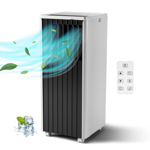 Garvee White and Black Portable Air Conditioner 8000 BTU AC Unit Up to 350 Sq Ft 3 in 1 Cooling Dehumidifier Fan Sleep with Remote Quiet 54dB Child