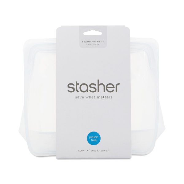 Stasher Reusable Stand-Up Bag Large, Clear 1 count