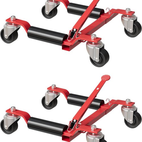 GAOMON Car Wheel Dolly with Tire Jack 1500 lbs Capacity Portable Trailer Dolly with Pedal Jack 12in Wheel Support Vehicle Positioning Dolly for Auto