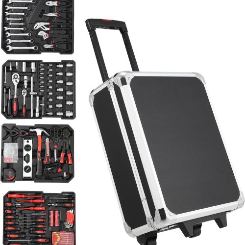 GAOMON 800-Piece Professional Tool Set with Rolling Trolley Case – Complete Mechanic Tool Kit for Home Auto Repair RV Maintenance and DIY Projects