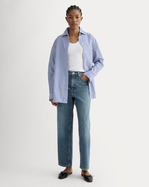 Everlane Way-High Jean 2.0, Size 27.5 Inseam In Size 27, Cotton