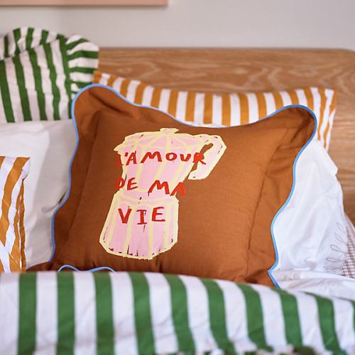 Cotton Printed Text Pillow