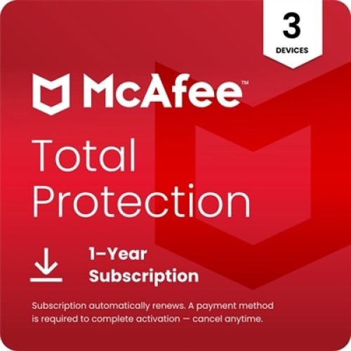 McAfee Total Protection Antivirus Internet Security Software for 1-Year Subscription (Download)
