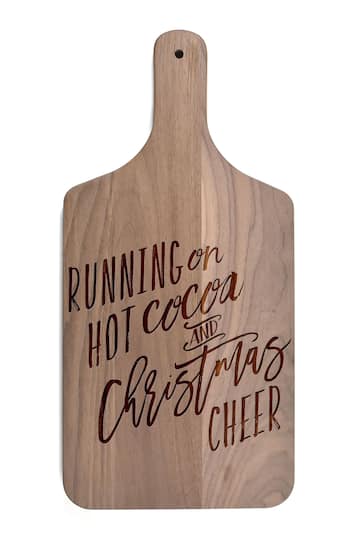 17 Running on Hot Cocoa Christmas Cheer Paddle Cutting Board By Designs Direct | 8 x 17 | Michaels