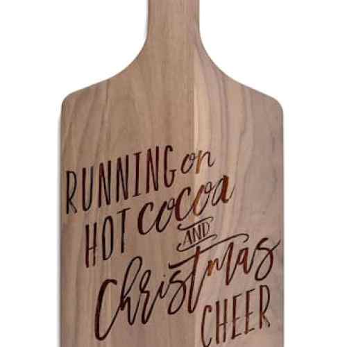 17 Running on Hot Cocoa Christmas Cheer Paddle Cutting Board By Designs Direct | 8 x 17 | Michaels