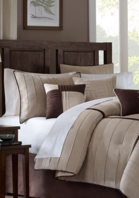 Madison Park Connell Gray 7-Piece Queen Comforter Set 90-in. x 90-in, King
