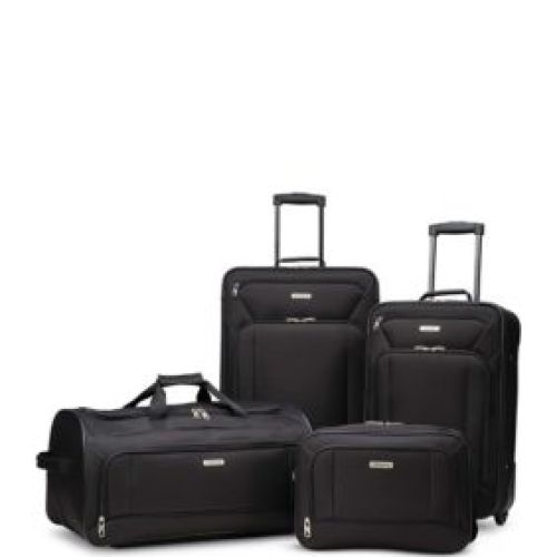 American Tourister Fieldbrook 4 Piece Luggage Set, Black