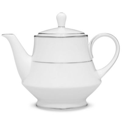 Noritake Tea Pot, 38 oz, Platinum