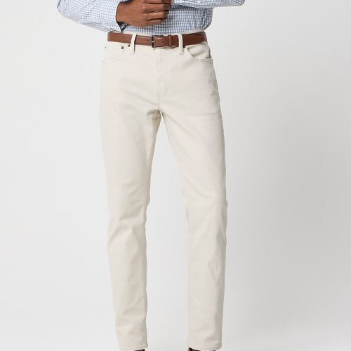 garment-dyed five-pocket jean