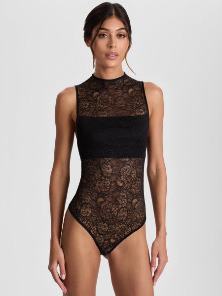 alice olivia NICHOL LACE BODYSUIT