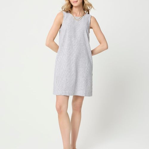Tall linen-blend sleeveless mini dress