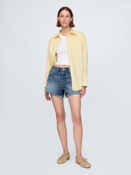 4 Mid Rise UltraSoft Relaxed Cutoff Shorts