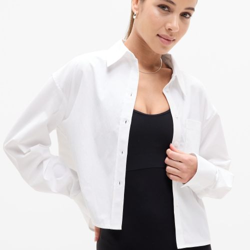 Midday Cropped Poplin Shirt