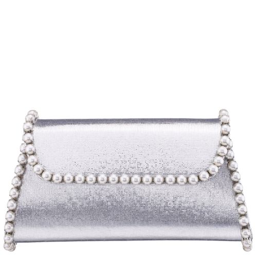 Pearl Trim Trapezoid Flap Bag | Nina Shoes