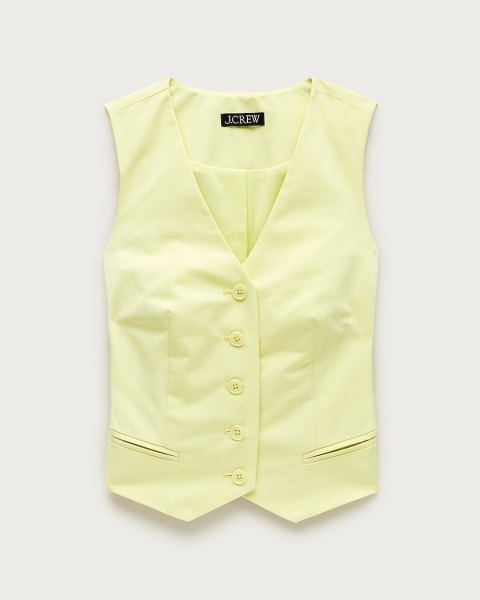Shrunken V-neck vest top