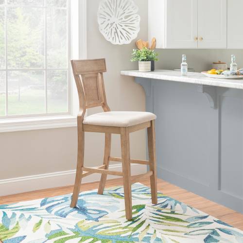 Lina Bar Stool, Gray Wash