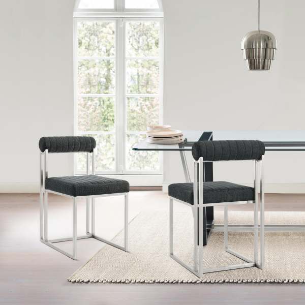 Dining Chair (Set of 2), Charcoal