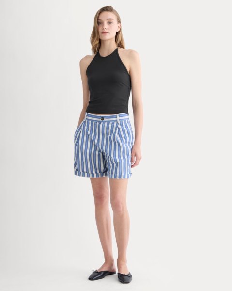 Everlane In Dutch Blue/Natural, Size 0, Cotton