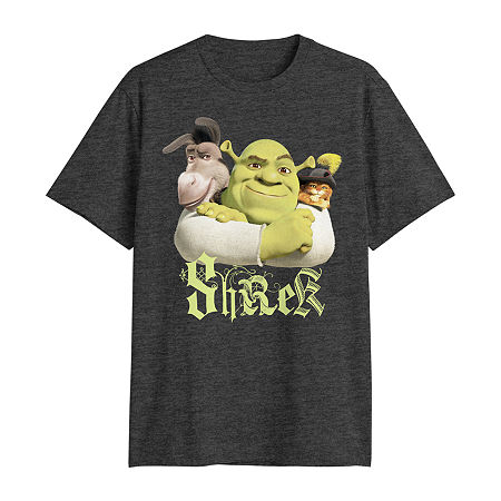 Mens Crew Neck Short Sleeve Classic Fit Shrek Big and Tall Graphic T-Shirt, 5x-large, Black