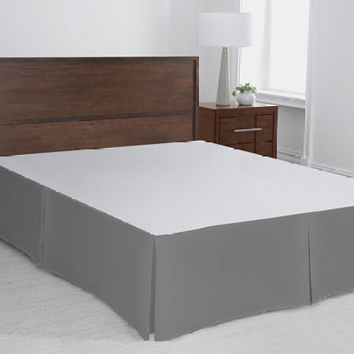 Simply Put Solid Pleated 16 Down Bed Skirt, One Size, Gray