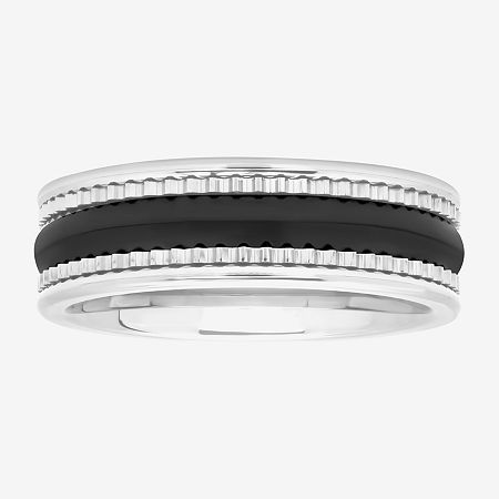Tungsten Wedding Band, Mens 7mm, 1/2, Two Tone