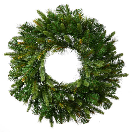 Vickerman 36 Cashmere Christmas Wreath Unlit, One Size, Green