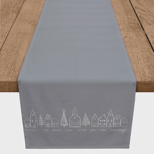 Winter Town No Place Like Home 16 x Cotton Twill Runner By Designs Direct in | Michaels