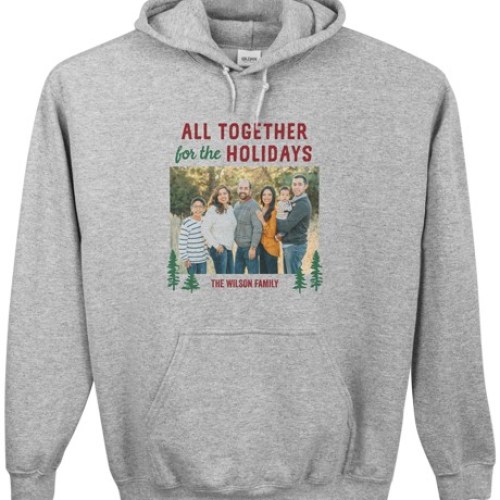 Custom Hoodies: All Together for the Holidays | Customizable Front | Red | Shutterfly