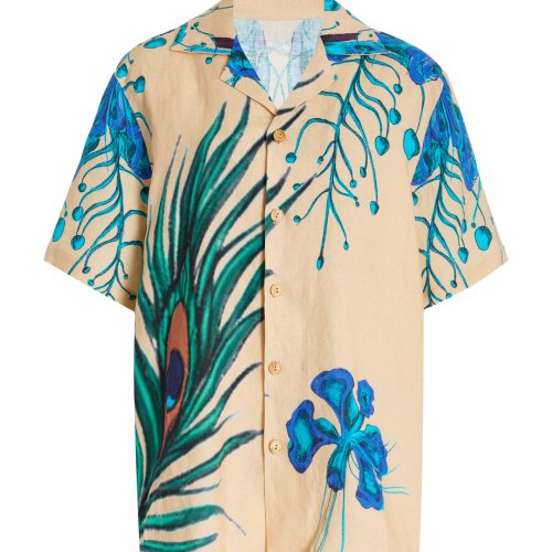 House of Aama Exclusive Camp Printed Silk Twill Shirt Moda Operandi
