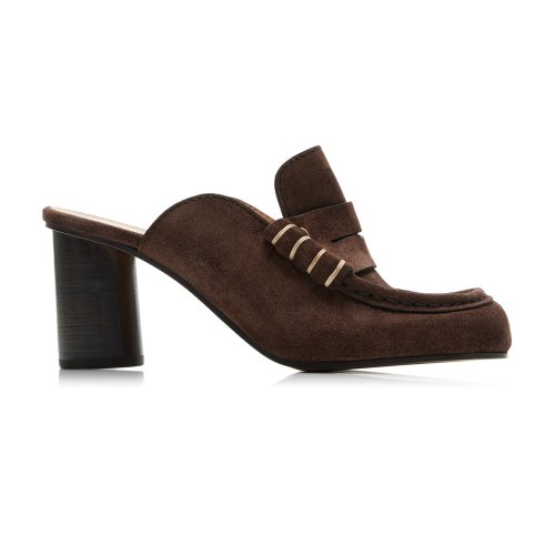 JW Anderson Stitch Suede Loafer Mules Moda Operandi