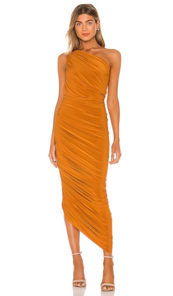 Norma Kamali Diana Gown in Orange