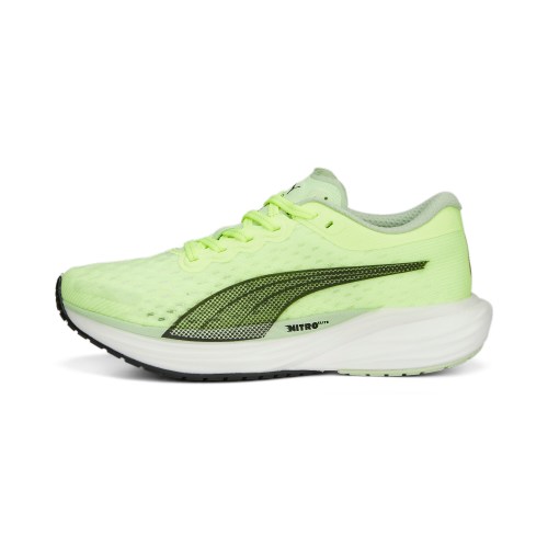 Deviate NITRO 2 PUMA 75th Year Anniversary Celebration Womens Running Shoes in Yellow, Size 5.5