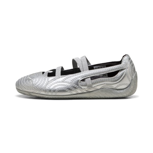 PUMA x WICKED Speedcat Ballet Silver Slippers Big Kids Sneakers in Metallic, Size 5.5