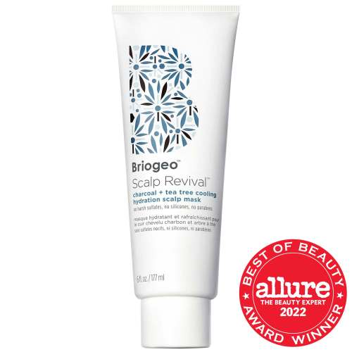 Briogeo Masque hydratant et rafrachissant pour le cuir chevelu au charbon et au thier Scalp Revival pour cuir chevelu sec et irrit 6 oz/ 177 mL