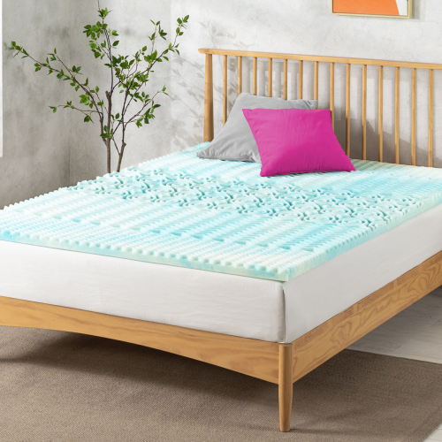 Gel Memory Foam Zoned Support Mattress Topper