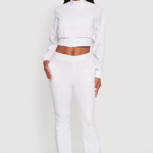 Womens Pull On Pintuck Flared Pants