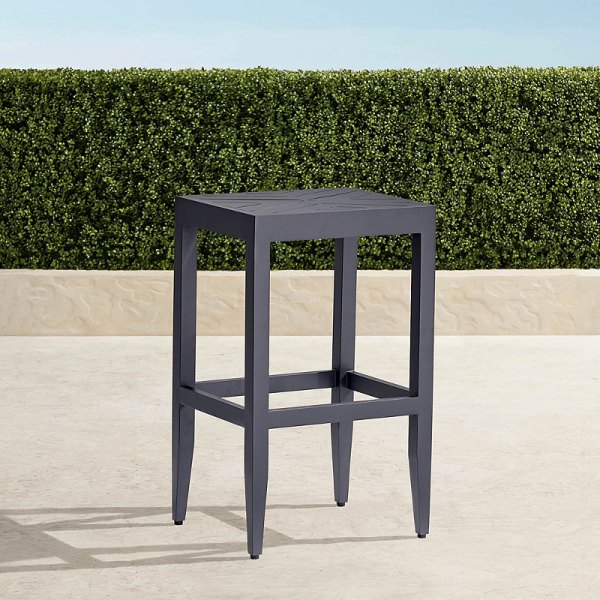 Westport Stool in Jet Black Aluminum Frontgate