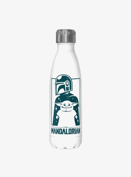 Star Wars The Mandalorian White Stainless Steel Water Bottle